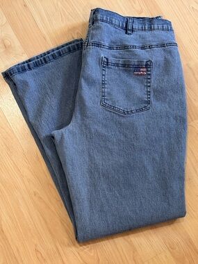 DG2 by Diane Gilman - Americana Jeweled American Flag Boot Cut Jeans 18W EUC 💎🇺🇸